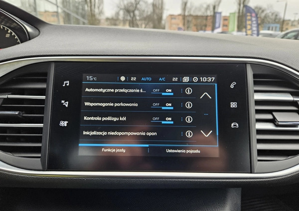 Peugeot 308 cena 49900 przebieg: 164000, rok produkcji 2018 z Czeladź małe 254